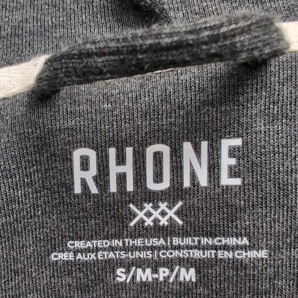 Rhone Hooded Belted Wrap Robe Mens Size S/M Black Heather Midweight NEW NWT $168 - Picture 6 of 10